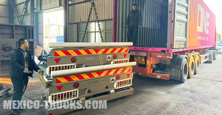 40 Ft 3 Axle Container Flatbed Semi Trailer for Sale in Veracruz Mexico