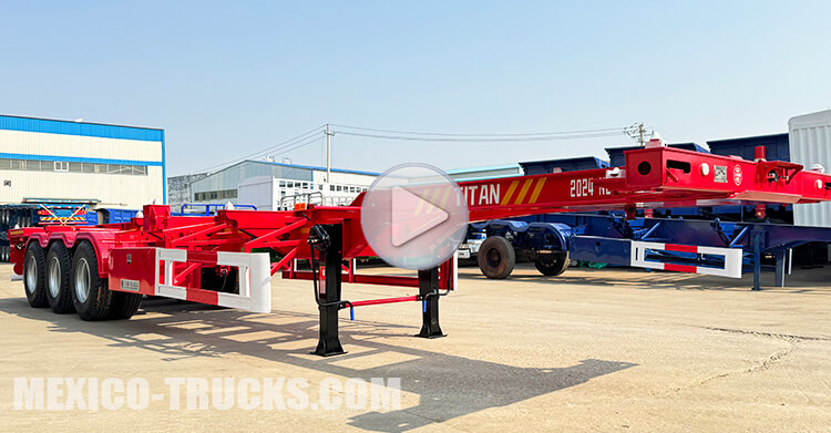 3 Axle 40 Ft Container Chassis for Sale in Mexico