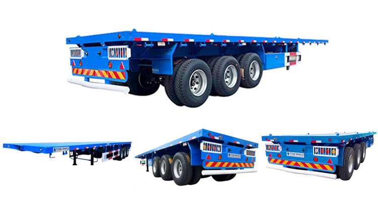 3 Axle 40 Ft Semi Truck Flatbed Trailer | Flatbed Truck Trailer for Sale in Mexico