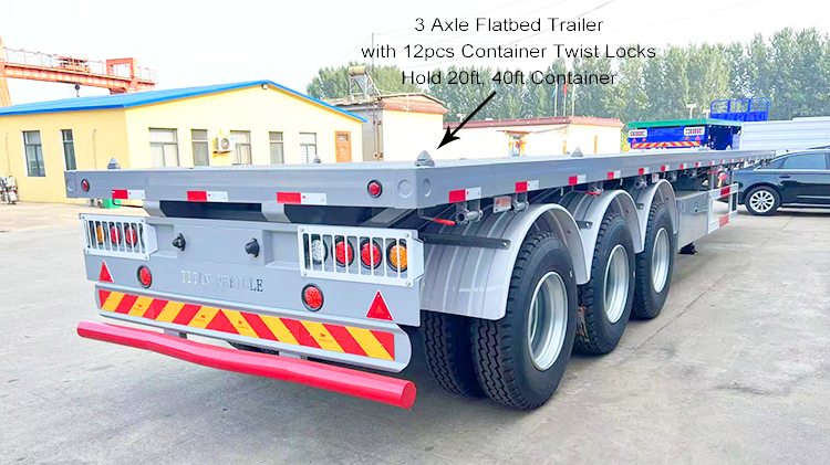 Flatbed Trailer 3 Axle - Flatbed Truck Trailer for Sale in Mexico