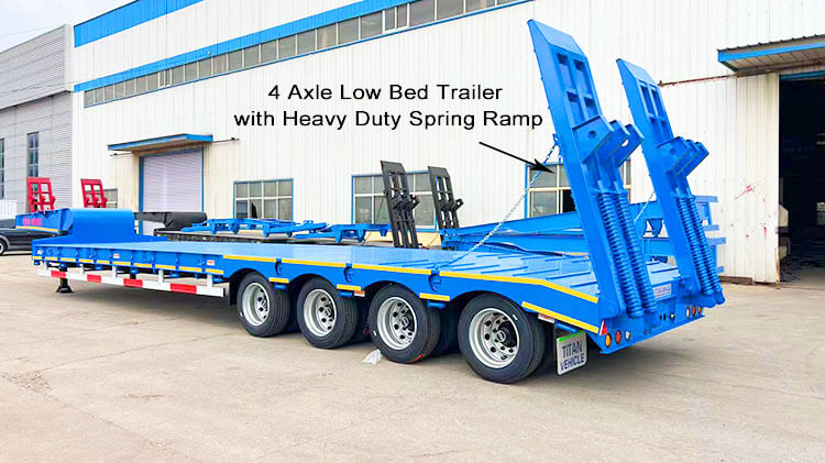4 Axle 100 Ton Low Bed Trailer for Sale in Mexico
