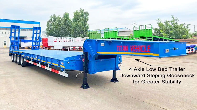 4 Axle 100 Ton Low Bed Trailer for Sale in Mexico