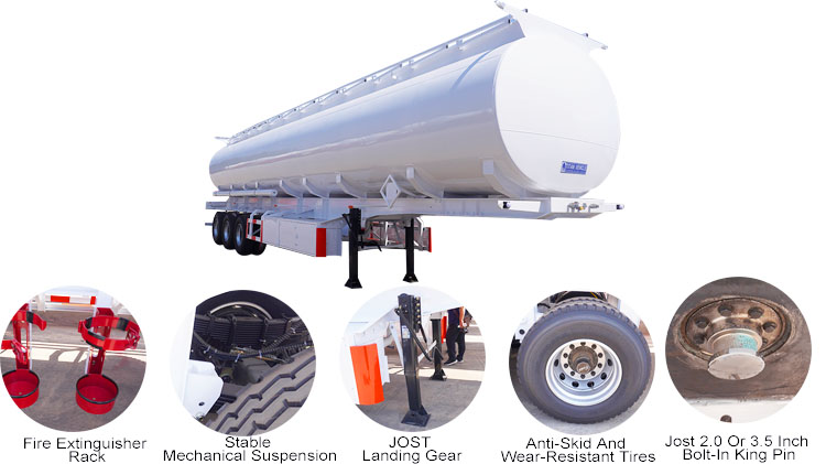 50m³ 5 Compartments 3 Axle Petrol Tanker for Sale Price in Mexico