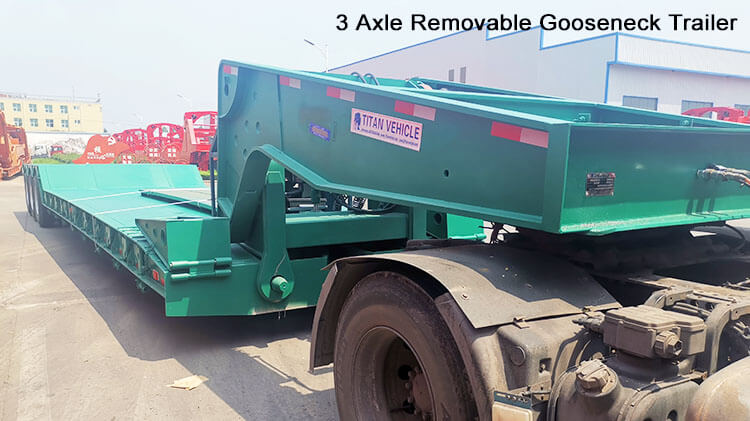 3 Axle Excavator Lowboy Semi Trailer for Sale in Mexico