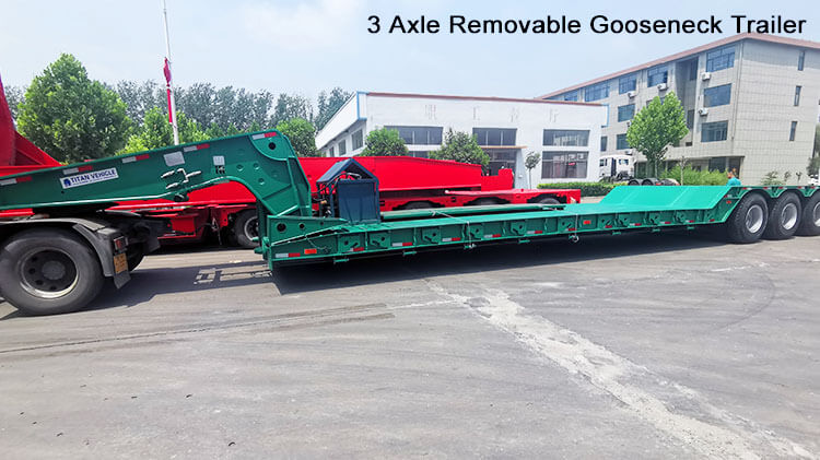 3 Axle Excavator Lowboy Semi Trailer for Sale in Mexico