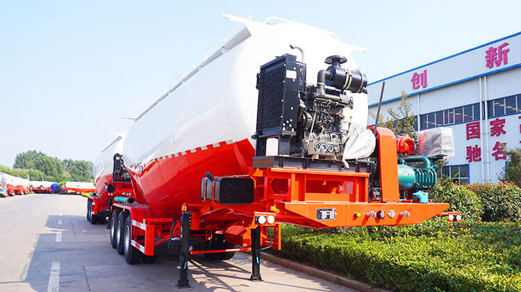 3 Axle 35 CBM Cement Bulker Price | Cement Tanker Truck Trailer for Sale in Mexico
