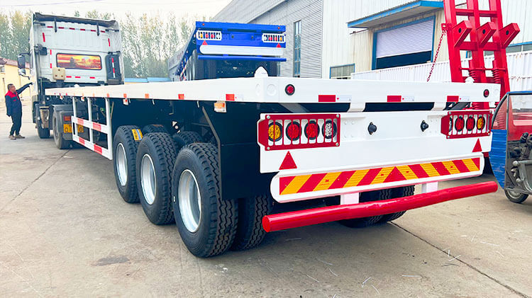 Flatbed Container Traile - 3 Axle Flatbed Semi Trailer for Sale in Mexic