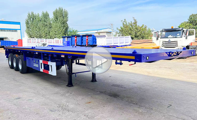 Flat Bed Semi Trailer - 3 Axle Flatbed Tractor Trailer for Sale in Mexico