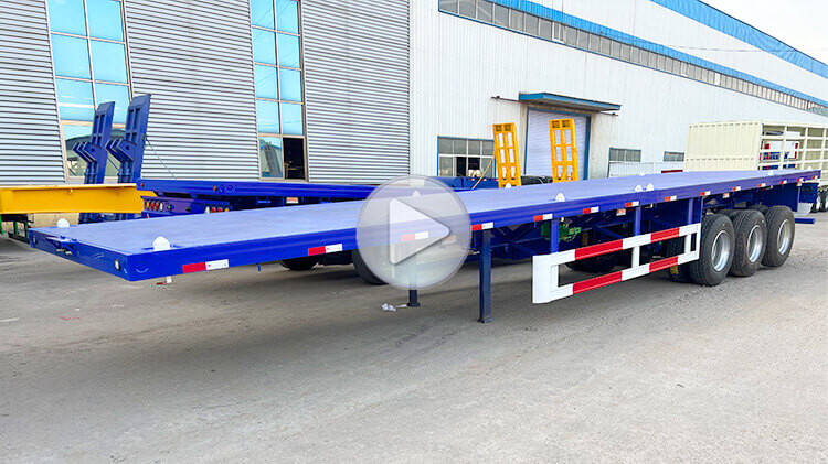 Types of Flatbed Trailers - 3 Axle 40 foot Flatbed Trailer for Sale in Mexico