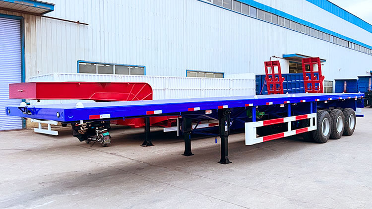 Types of Flatbed Trailers - 3 Axle 40 foot Flatbed Trailer for Sale in Mexico