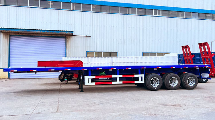 Types of Flatbed Trailers - 3 Axle 40 foot Flatbed Trailer for Sale in Mexico