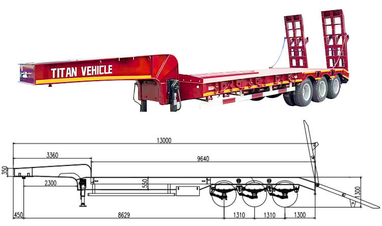 3 Axle Lowbed Truck Price in Mexico