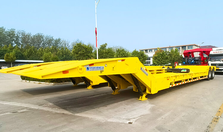 2 Axle 50 Ton Folding Gooseneck Trailer for Sale in Mexico