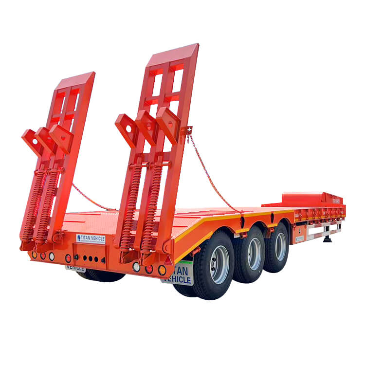 Axle Ton Semi Low Bed Trailer Low Bed Semi Trailer For Sale In